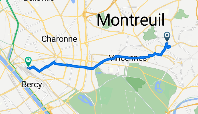 17 ter Rue Victor Lespagne, Fontenay-sous-Bois à 1–13 Rue Roland Barthes, Paris