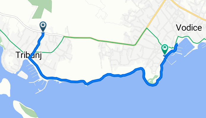 Ulica križine 23, Tribunj to Obala Vladimira Nazora 20A, Vodice