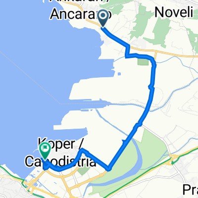 Jadranska cesta 20, Ankaran-Ancarano to Pristaniška ulica 2, Koper