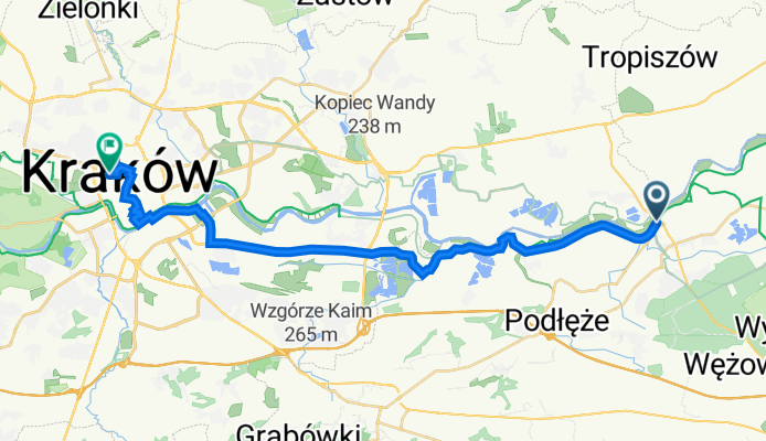 Kolejowa 26, Niepołomice do Krupnicza 3, Kraków