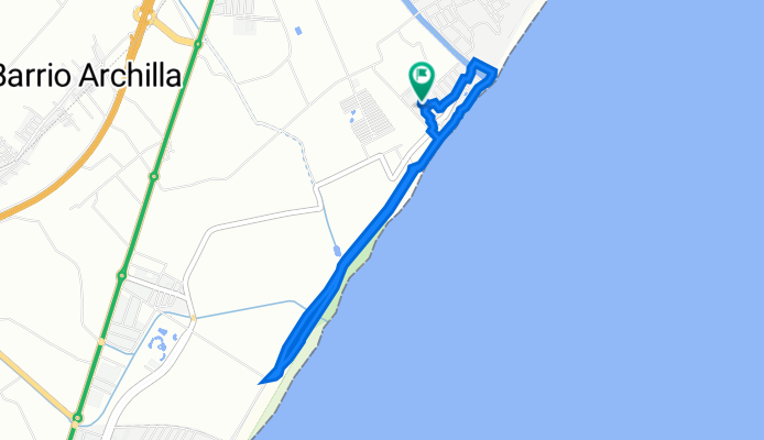 Calle de la Costa de Almería, 7, Roquetas de Mar a Calle de la Costa de Almería, 12, Roquetas de Mar