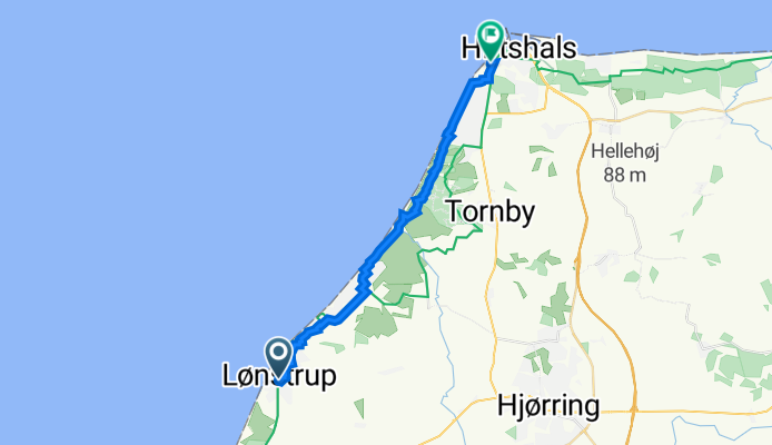 Lønstrup, Hjørring to Kystvejen 6A, Hirtshals
