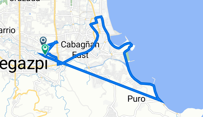 4PVQ+6XR, Legazpi City to CherryBlossom Street 133b, Legazpi City