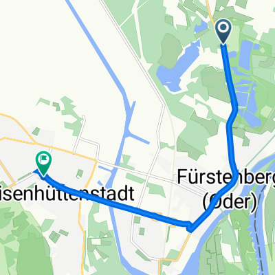 Vogelsänger Chaussee 3, Eisenhüttenstadt nach Straße der Republik 44, Eisenhüttenstadt