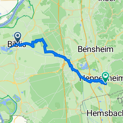 Lindenstraße 37A, Biblis nach Ludwigstraße 62, Heppenheim (Bergstraße)