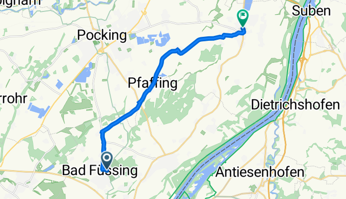 Rathausstraße 6-8, Bad Füssing nach St2110 15, Pocking
