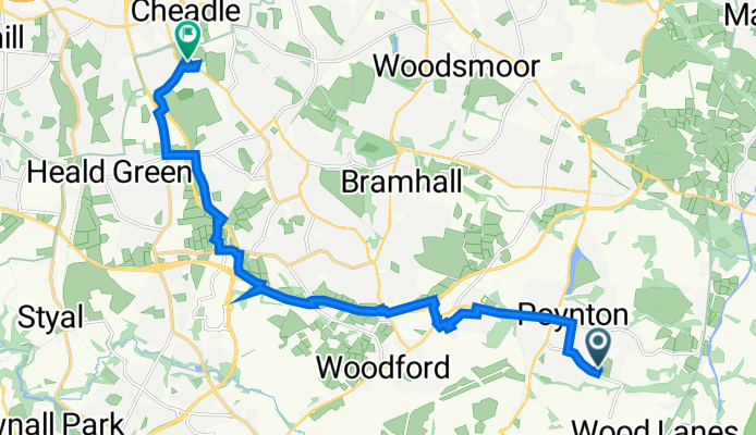 175 Dickens Lane, Stockport to Brookfield House, Wilmslow Road, Cheadle