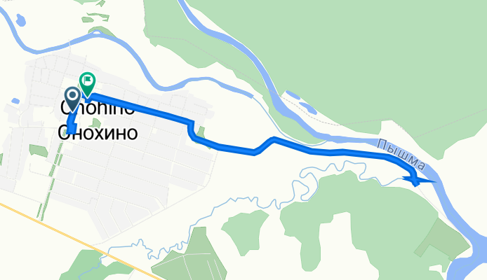 улица Мира, 8, Онохино до Центральная улица, 30, Онохино