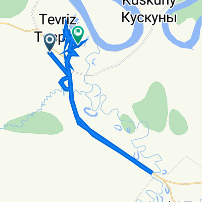 От Солнечный проезд 11, Тевриз до улица Максима Горького 30, Тевриз