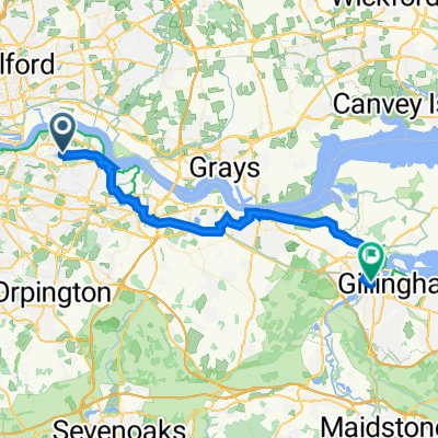 Greenwich, London to River Ward, Rochester