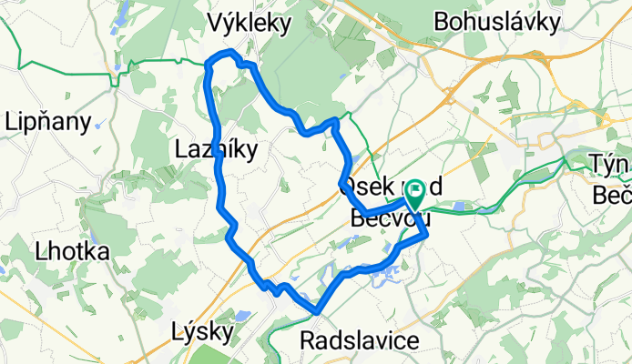 Osek-Veselíčko-Lazníčky-Lazníky-Prosenice-Osek