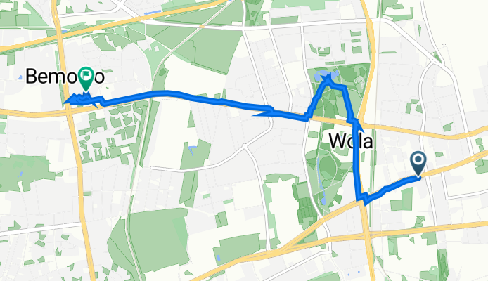 Wolska 67, Warszawa do Bolkowska 2B, Warszawa