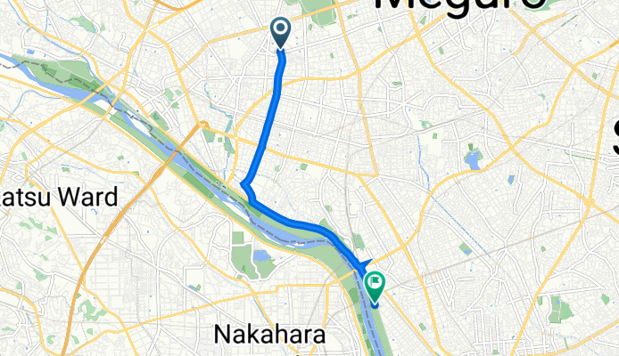 深沢4丁目19-21, 世田谷区 to 田園調布南13, 大田区
