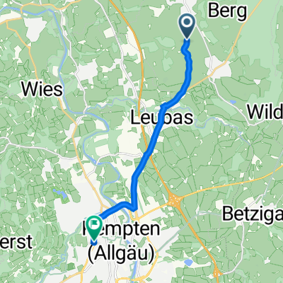 Ottisried 6–8, Haldenwang nach Adenauerring, Kempten (Allgäu)