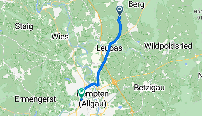 Ottisried 6–8, Haldenwang nach Adenauerring, Kempten (Allgäu)