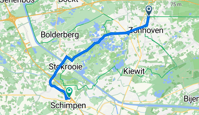 Houthalenseweg 72A, Zonhoven naar Kuringen, Hasselt