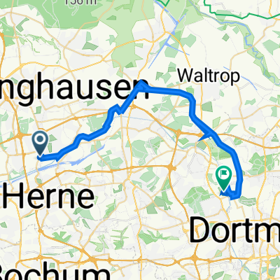 Bochumer Straße 167, Recklinghausen nach Lindberghstraße 51, Dortmund