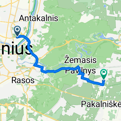 Šeimyniškių g., Vilnius до Bagušių g. 52, Rokantiškės