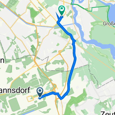 Hugo-Eckener-Allee 13, Schönefeld nach Glienicker Weg 122, Berlin