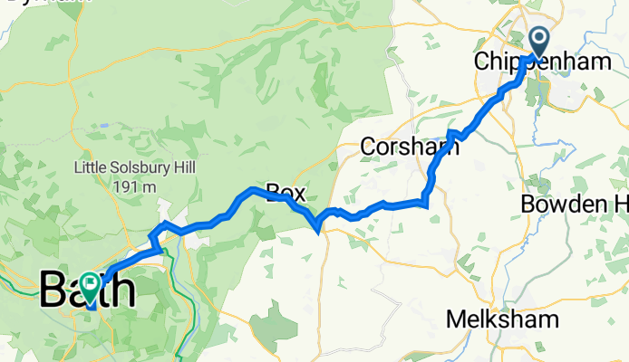 66 New Road, Chippenham to 1-2 Brunel Sq, Bath