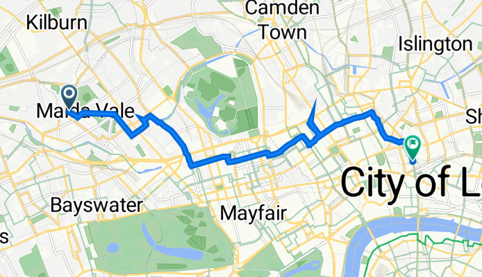 Essendine Primary School, Essendine Road, London to 29 Farringdon Road, London