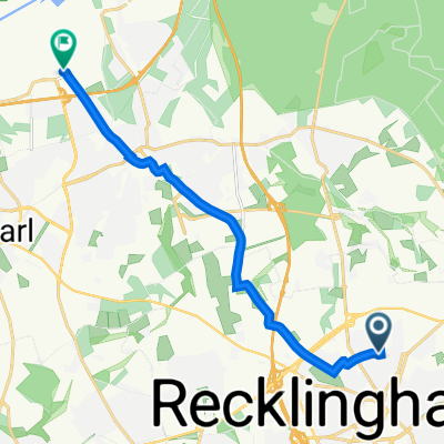 Johann-Sebastian-Bach-Straße 23, Recklinghausen nach Paul-Baumann-Straße 1, Marl