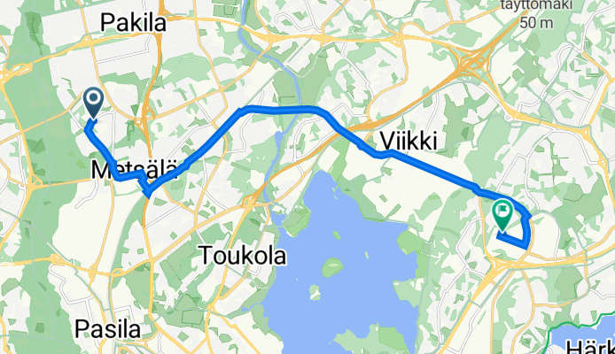 Metsäpurontie 16, Helsinki to Tulppatie 7, Helsinki