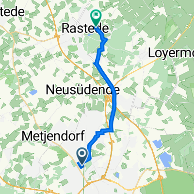 Pillauer Weg 11, Oldenburg nach Mühlenstraße 80, Rastede
