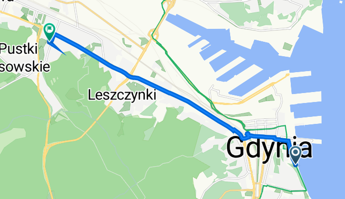 Bulwar Nadmorski F Nowowiejskiego 2, Gdynia do Kartuska 46A, Gdynia