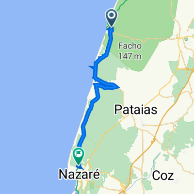 Rua Volta do 7, Marinha Grande nach Rua Praía do N, Nazaré