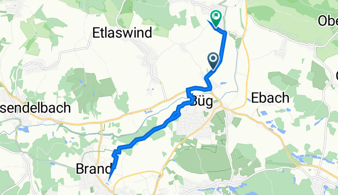 Dillbergstraße 3–5, Eckental nach Kirchenweg 18, Igensdorf