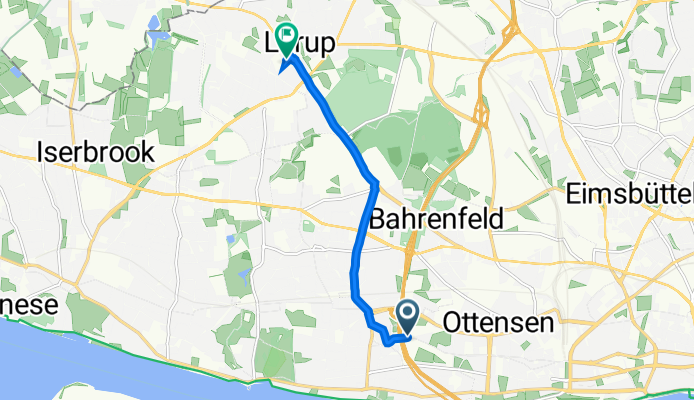 Othmarscher Kirchenweg 168, Hamburg nach Luruper Hauptstraße 139A, Hamburg