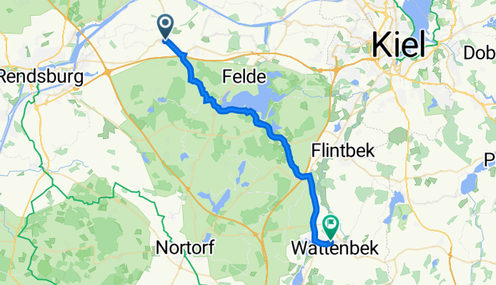 Kieler Straße 4, Bovenau nach Bahnhofstraße 17D, Bordesholm