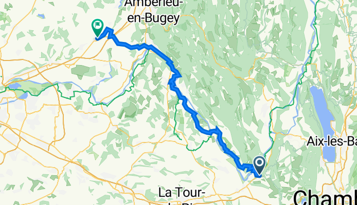 Montée de la Vie 1024, Champagneux nach Avenue de Verdun 35, Meximieux