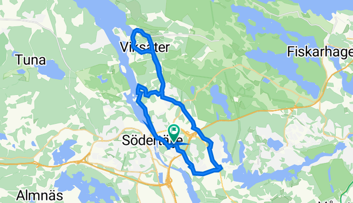 Strindbergsvägen 12, Södertälje to Strindbergsvägen 13, Södertälje