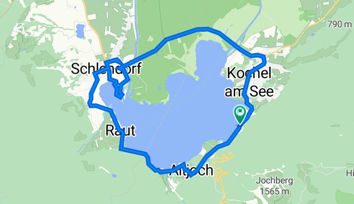 Route nach Mittenwalder Straße 86, Kochel am See