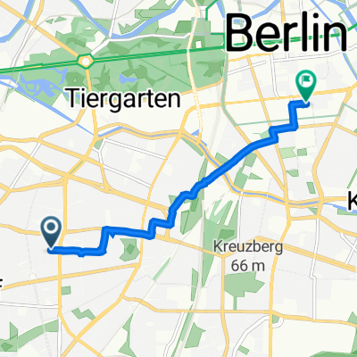 Barbarossastraße 44C, Berlin nach Krausenstraße 17, Berlin