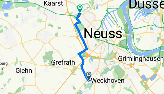 Eppinghovener Straße 12, Neuss nach Kaarster Straße 55, Neuss