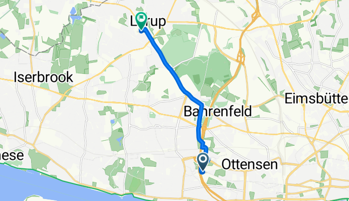 Othmarscher Kirchenweg 168, Hamburg nach Luruper Hauptstraße 139A, Hamburg