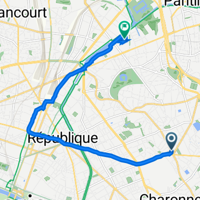 212–216 Rue des Pyrénées, Paris to 20 Rue de Thionville, Paris
