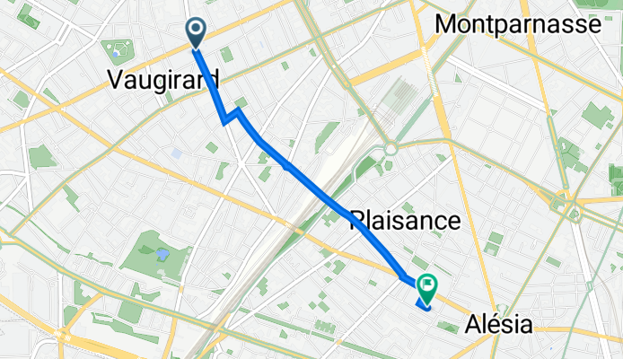 90 Rue Cambronne, Paris à 9 Rue Baillou, Paris