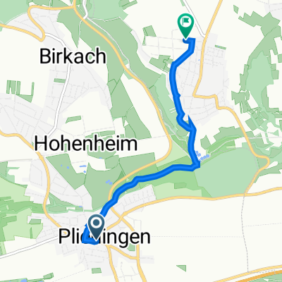 Turnierstraße 2, Stuttgart nach Schönbergstraße 21, Ostfildern