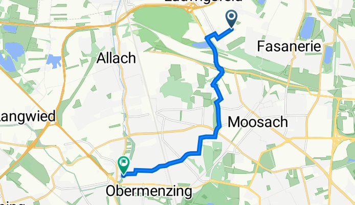 Ferchenbachstraße 27, Munich to Betzenweg 73C, Munich