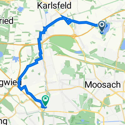 Feldmoching-Hasenbergl, Munich to Betzenweg 75, Munich