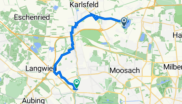 Feldmoching-Hasenbergl, Munich to Betzenweg 75, Munich