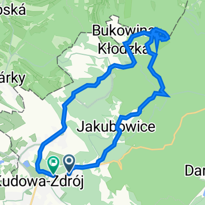 1 Maja 36, Kudowa-Zdrój do Stefana Okrzei 1, Kudowa-Zdrój
