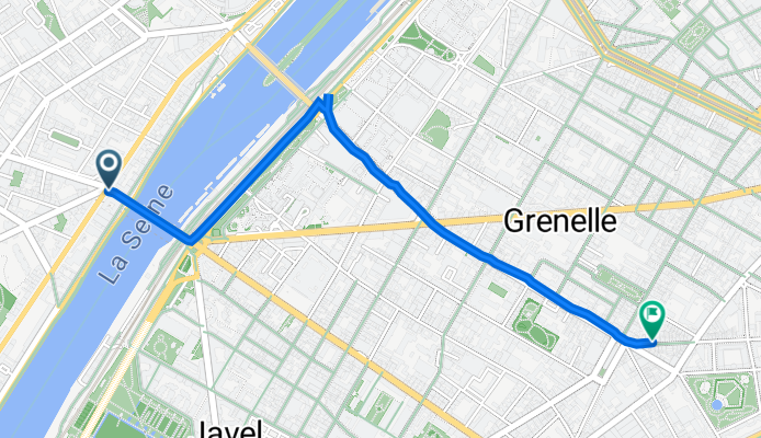 63 Avenue de Versailles, Paris to 7 Rue Mademoiselle, Paris