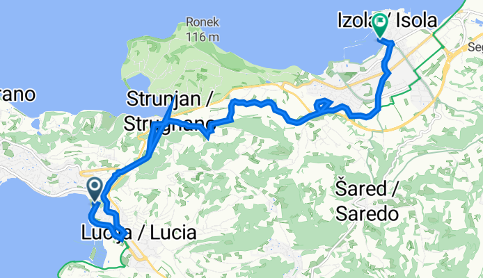 Obala 20, Portorož to Sončno nabrežje 18, Izola