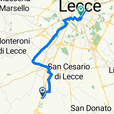 Via Preti di Campi 12, Lequile nach Viale Francesco Lo Re 79, Lecce