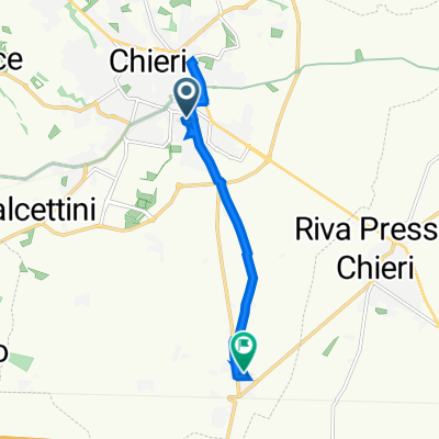 Via Papa Giovanni XXIII 15, Chieri a Via Caduti per la Libertà 12, Chieri
